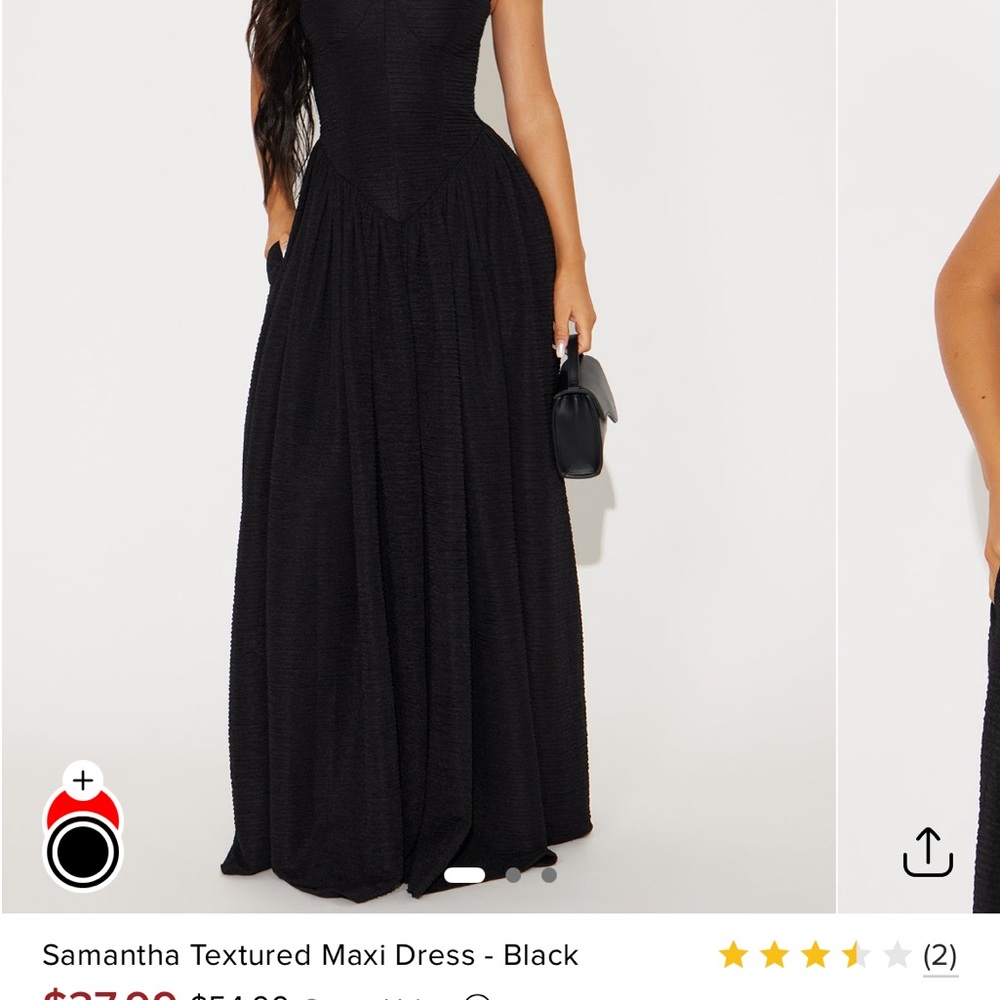 Black Strapless Sleeveless Gown